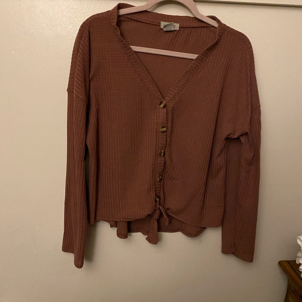 Long sleeve blouse button down shirt